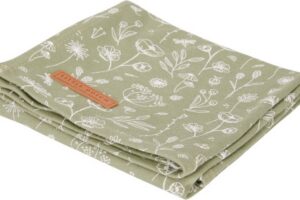 Swaddle Doek Wild Flowers Olive Little Dutch