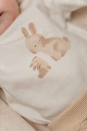 T-shirt Bunny White Maat 50/56 Little Dutch