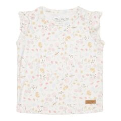 T-shirt Flowers & Butterflies Korte Mouw Maat 68 Little Dutch