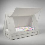 TENTBED 090 x 200 WIT (zonder bedlade)