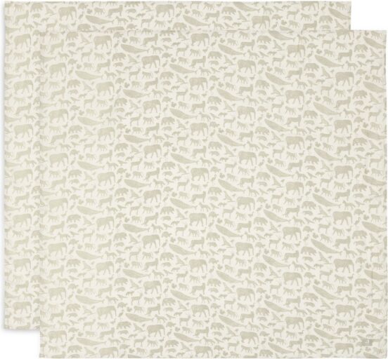 Jollein Tetradoeken Animals Olive Green