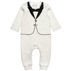 Kruippakje Tiny Suit Wit 0-3M
