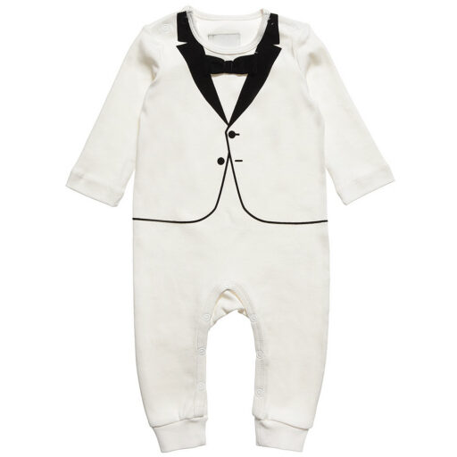 Kruippakje Tiny Suit Wit 0-3M