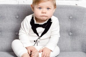 Kruippakje Tiny Suit Wit 0-3M
