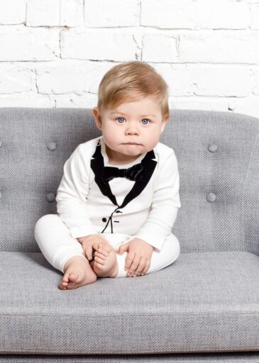 Kruippakje Tiny Suit Wit 0-3M