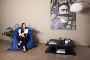 Zitzak Beanbag Velvet Blauw Sit On It