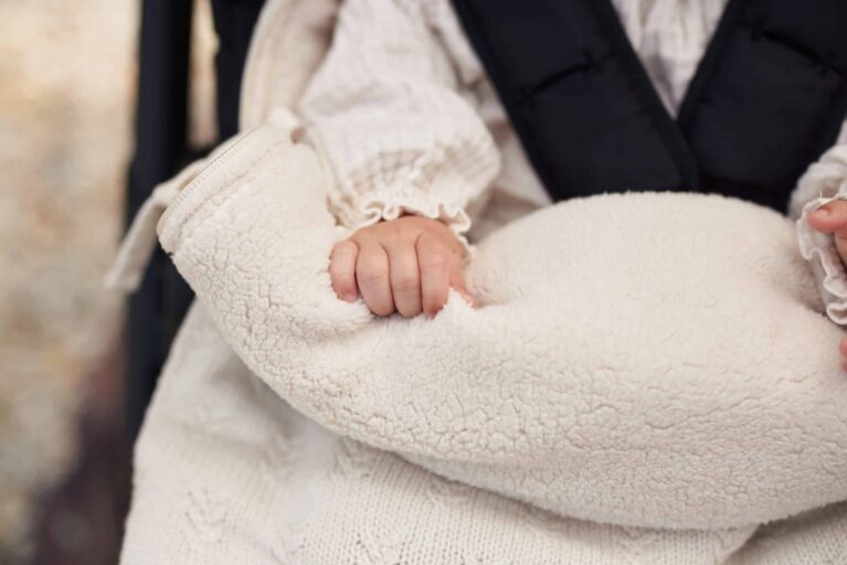 Voetenzak Autostoel 0+ Grain Knit Oatmeal Jollein