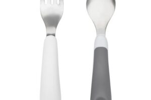 Kinderbestek Vork En Lepel Grey Oxo-Tot