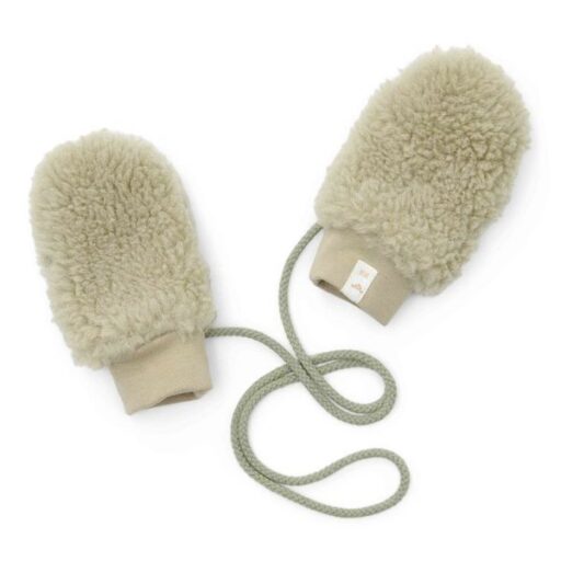 Wanten Teddy Soft Green Maat 0-3M Little Dutch
