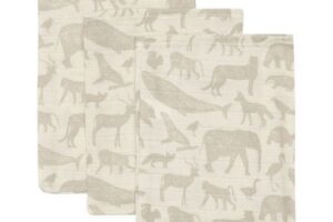 Jollein Washandjes Animals Olive Green