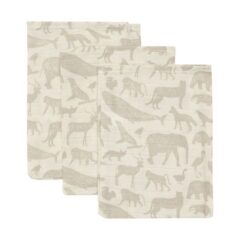 Jollein Washandjes Animals Olive Green