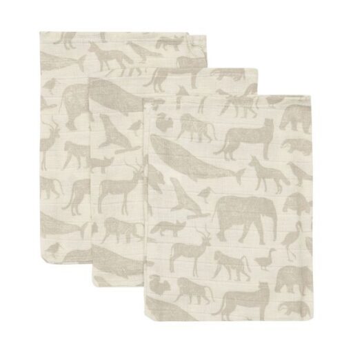 Jollein Washandjes Animals Olive Green