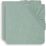 Jollein Waskussenhoes Badstof Ash Green 2-pack