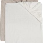 Jollein Waskussenhoes Badstof Nougat/Ivory 2-pack
