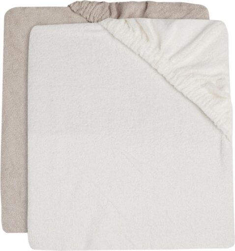 Jollein Waskussenhoes Badstof Nougat/Ivory 2-pack