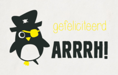 Wenskaart Gefeliciteerd Arrrh