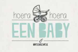 Wenskaart Hoera Een Baby Koets