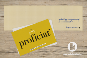 Wenskaart Jarig Proficiat