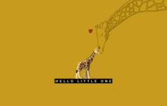 Wenskaart Luckies Giraf Hello Little One Leuke Kaartjes