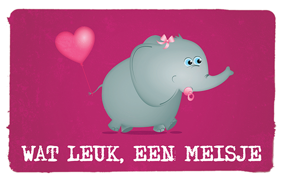 Wenskaart Wat Leuk Een Meisje