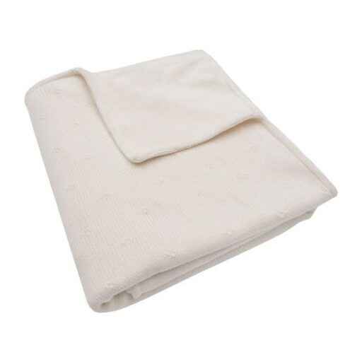 Dekentje Cosy Knit Ivory/Velvet Jollein