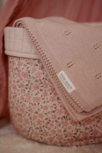 Ledikantdeken Gebreid Pure Pink Blossom Little Dutch